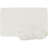 Villeroy & Boch Manufacture Rock Blanc serveerschaal 4-delig