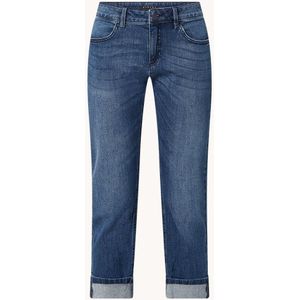 Sisley Mid waist slim fit cropped jeans met steekzakken
