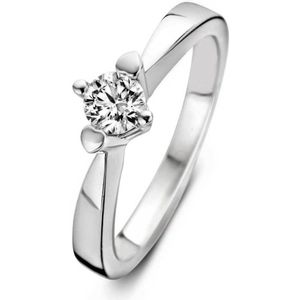 Diamond Point Witgouden ring 0.16 ct diamant Hearts & Arrows