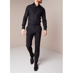 Profuomo Strijkvrij slim fit overhemd met wide spread-kraag