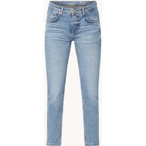 Marc O'Polo Mid waist tapered cropped jeans in lyocellblend met medium wassing