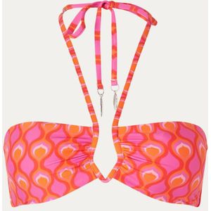 Seafolly Bandeau bikinitop met print en uitneembare vulling