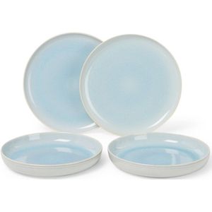 Villeroy & Boch Bordenset Crafted - Blueberry turquoise - 4-Delig