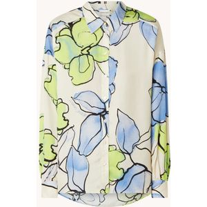Fabienne Chapot Gabriel oversized blouse van satijn met bloemenprint