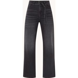 OPUS Marli high waist wide leg jeans met ceintuur