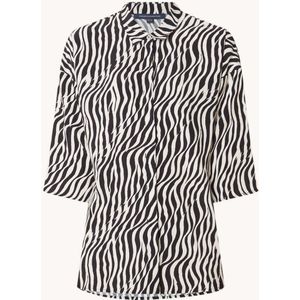 French Connection Seine Delphine blouse met zebraprint
