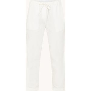 Marc O'Polo Mid waist straight fit pantalon in linnenblend