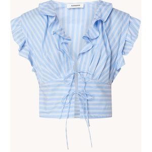 Sandro Crop top met streepprint en volant