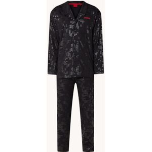 HUGO BOSS Shiny Acid pyjamaset van jersey met logoprint