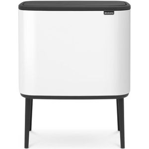 Brabantia Bo Touch Bin recycle prullenbak met deksel op pootjes 3 x 11 liter