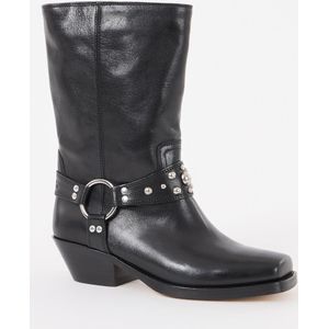 Isabel Marant Antya biker boot van kalfsleer met studs