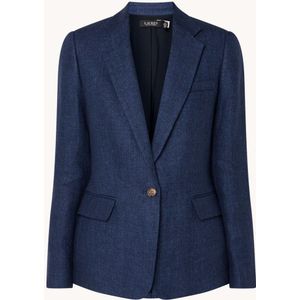 Ralph Lauren Blazer van linnen met klepzakken en borstzak