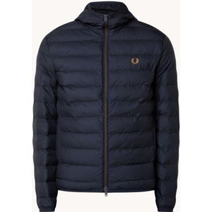 Fred Perry Gewatteerd jack met logoborduring en steekzakken