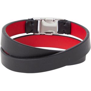 HUGO BOSS Wikkelarmband met kalfsleren details