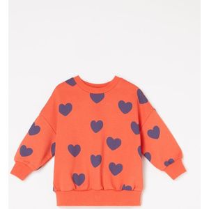 Mini Rodini Hearts sweater van biologisch katoen met print