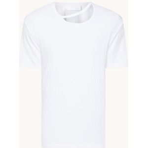 Louis Gabriel Nouchi T-shirt met cut-out detail en ribstructuur