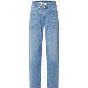 ba&sh Mima high waist straight leg jeans met medium wassing