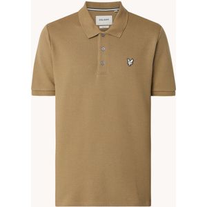 Lyle & Scott Flatback regular fit polo van piqué katoen met logo