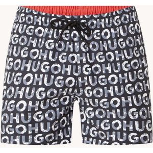 HUGO BOSS Zwemshorts met logoprint en steekzakken