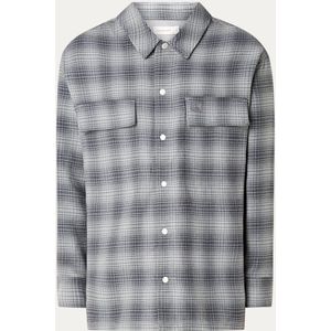 Calvin Klein Regular fit overshirt met ruitdessin en borstzakken