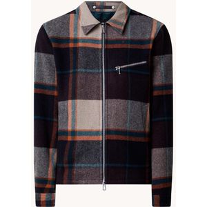 PS Paul Smith Harrington jack in wolblend met ruitdessin