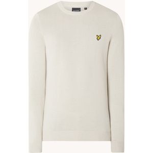 Lyle & Scott Fijngebreide pullover met logoborduring