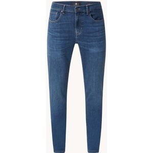 7 For All Mankind Slim fit jeans met donkere wassing en steekzakken