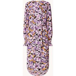 Fabienne Chapot Willow midi blousejurk met print en lurex