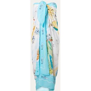 Seafolly Wish You Were Here sarong met print
