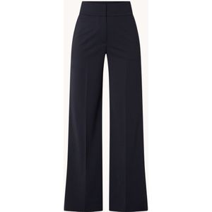 HUGO BOSS Himia high waist straight fit pantalon in wolblend met steekzakken