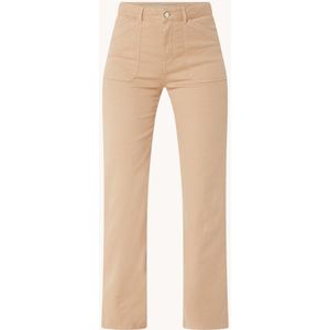 Gerard Darel Carance high waist flared cropped jeans in linnenblend