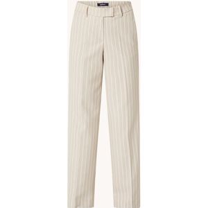 Gardeur High waist loose fit pantalon met streepprint