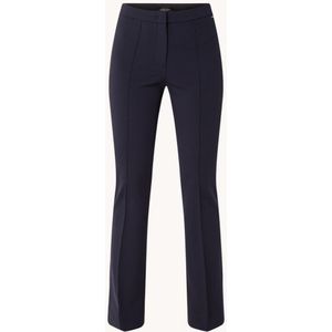 Claudia Sträter Mid waist flared fit pantalon met siernaad en stretch