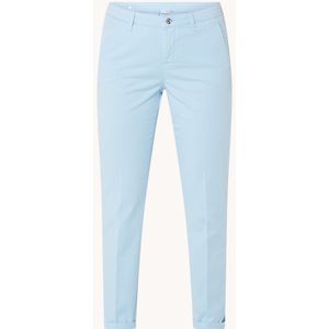 MAC Tapered Fit Broek Chino Turn Up Lichtblauw