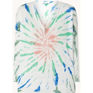 Gerard Darel Lance longsleeve van linnen met tie-dye dessin