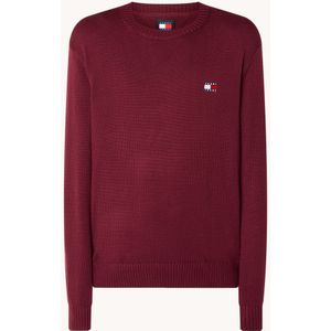 Tommy Hilfiger Fijngebreide pullover in wolblend met logo