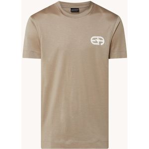 Emporio Armani T-shirt in lyocellblend met logoborduring