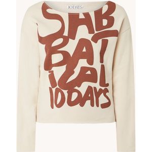 10DAYS Sabbatical sweater van biologisch katoen met boothals