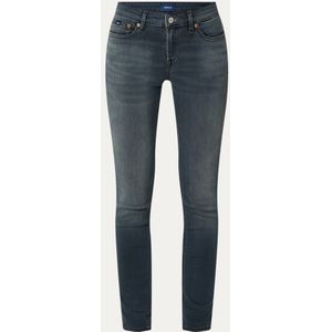 Denham Kyo mid waist skinny jeans met donkere wassing