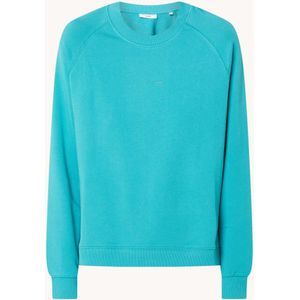 Marc O'Polo Denim Sweater met logo en splitten