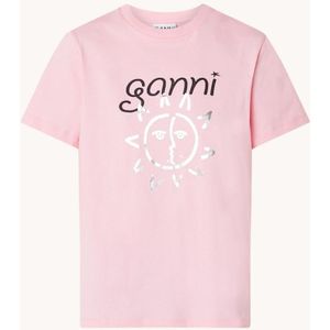 Ganni T-shirt van biologisch katoen met logoprint