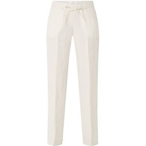 BRAX Farina mid waist wide fit pantalon van linnen