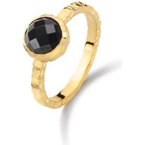 Casa Jewelry Amalfi Onyx ring verguld