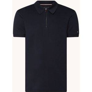 Tommy Hilfiger Regular fit polo met halve rits en logo