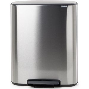 Brabantia Bo Pedal Bin 2 x 30 Liter Rvs Fingerprint Proof