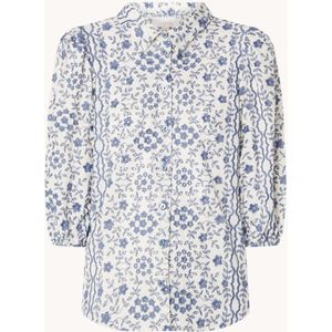 Aaiko Blouse met broderie en bloemenprint