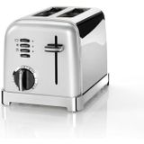 Cuisinart 2 Slice Toaster Broodrooster CPT160SE - Ontdooifunctie - Bagel functie - 6 standen - Zilver