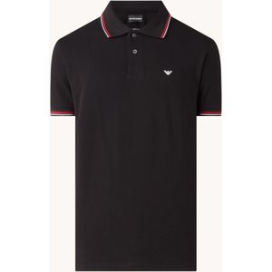 Emporio Armani Regular fit polo van piqué katoen met getipte boorden