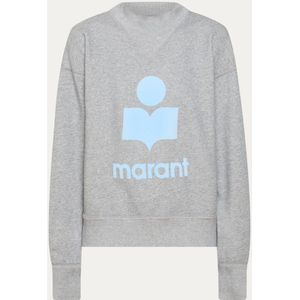 Isabel Marant Moby sweater in biologische katoenblend met flock logoprint