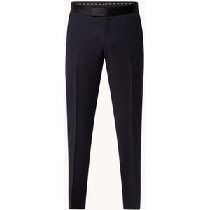 HUGO BOSS H-Genius-Tux-B1 slim fit pantalon van wol met contrast in zijdeblend